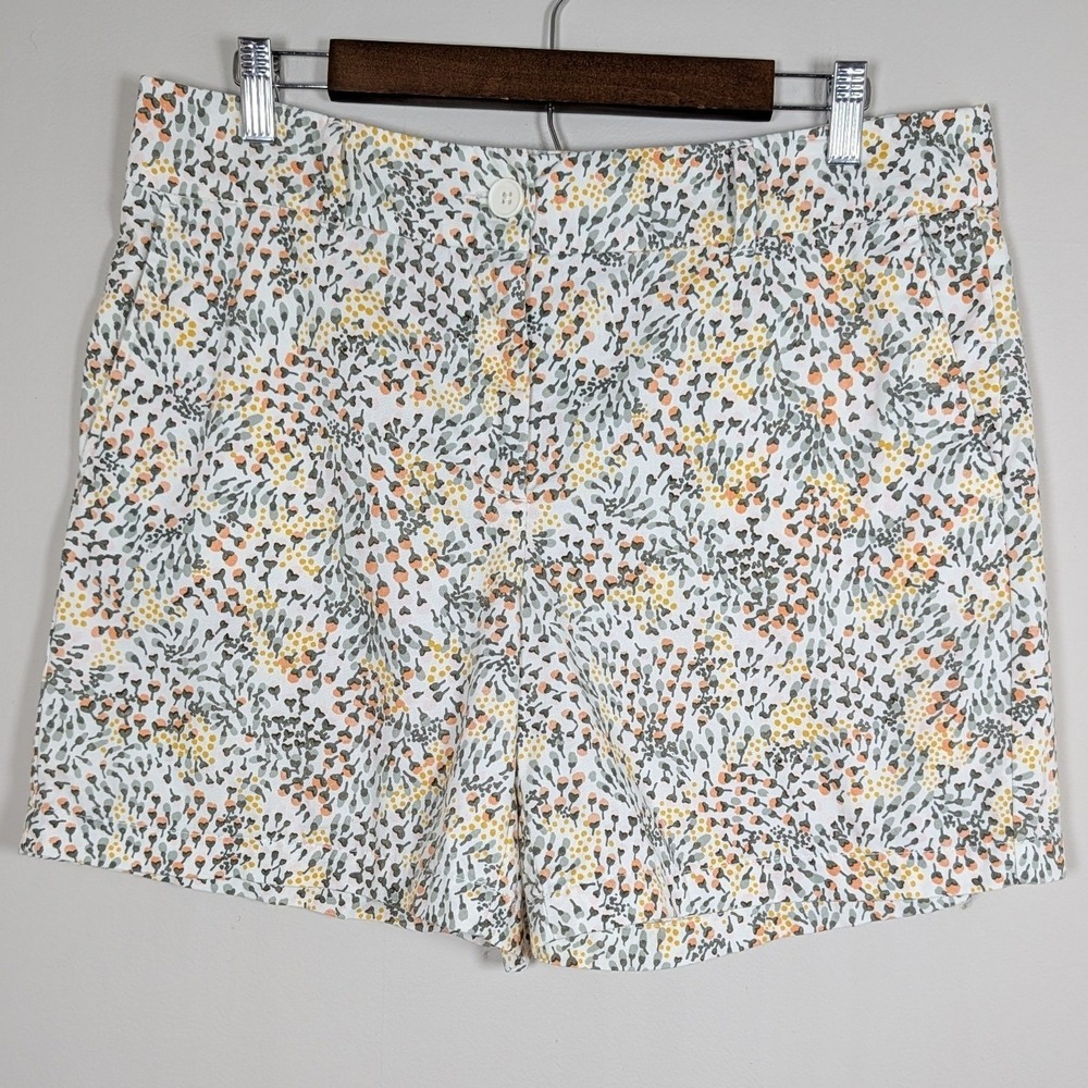 Loft Womens 6 Inch Shorts Size 10 Floral 100% Cotton Multi-Color Beach Costal